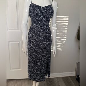 Hollister Navy Floral Maxi Dress